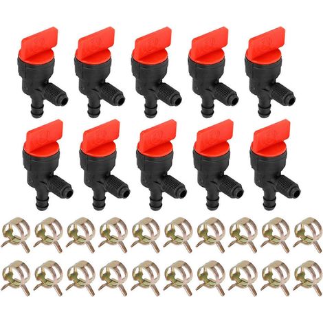 Vanne d'arrêt de carburant à 90 degrés, pièces de carburateur pour tube de 1/4 po : 698181, 494539, 697944, 35857 (1/5)