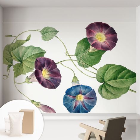 Papier peint intissé avec imprimé pour intérieur moderne application facile a motif - Colle incluse gratuite Élégance florale 152x104 cm (1/5)