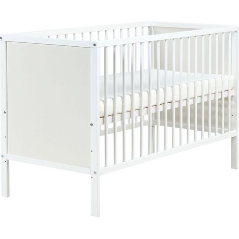 Baby Cot Bed ZAMA 60 x 120 cm White