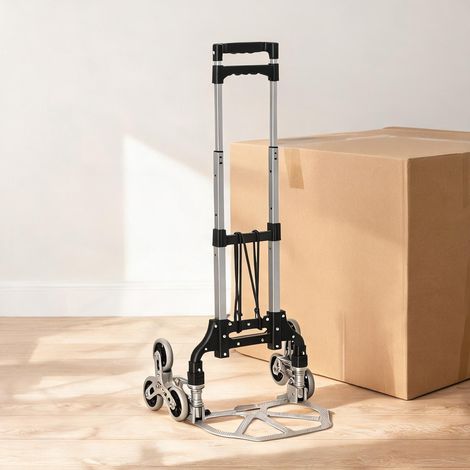 Chariot de transport pliable pour escaliers en aluminium 6 roues (1/5)