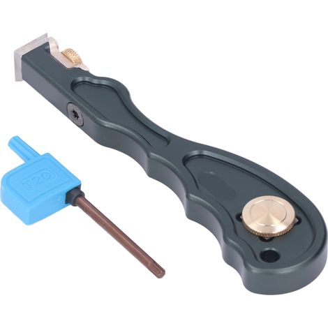 Grattoir à plaquettes en carbure pour bois, mini outil d'ébavurage pour le travail du bois, manche en alliage d'aluminium, pour enlever la colle (1/5)
