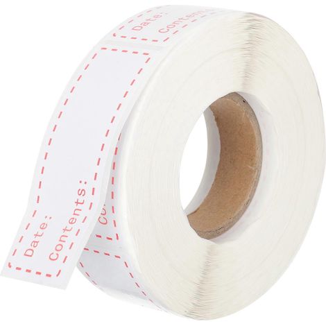 1 rouleau d'étiquettes alimentaires pour la préparation et la mise en conserve des aliments, étiquettes pour contenants alimentaires, autocollants pour bouteilles-9.5x9.5CM-Red (1/3)
