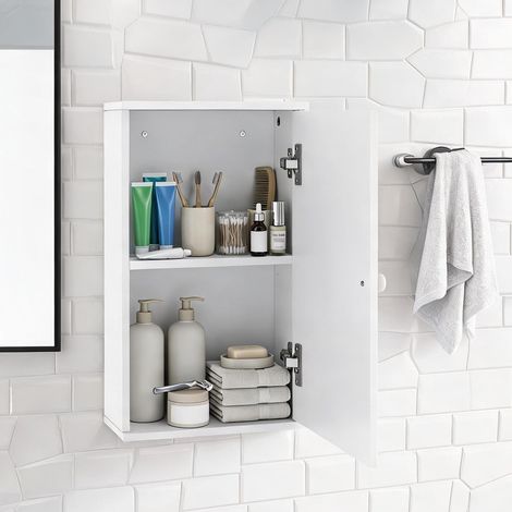 Meuble de salle de bain bianco en MDF 30 x 14 x 50 cm (1/5)