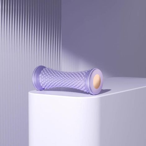 Rouleau de massage pour fasciite plantaire - Appareil de massage manuel des tissus profonds pour soulager les douleurs au talon et soutenir la voûte plantaire (violet)-AquaForge