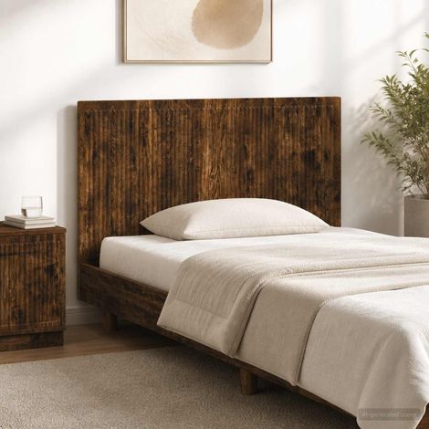 vidaXL Wall-Mounted Headboard EDE Smoked Oak Engineered Wood (1/5)