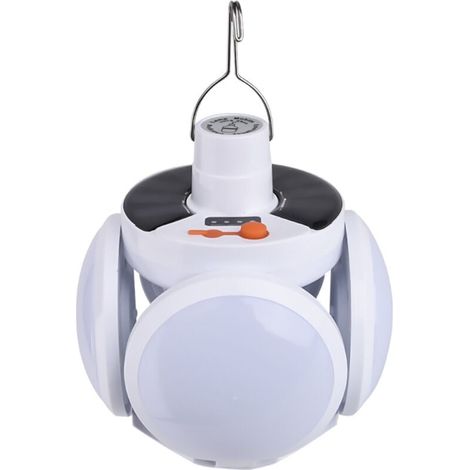 Lanterne Camping LED, Luminosité Réglable Eclairage Camping Etanche, Portable Lampe LED Rechargeable à énergie (1/4)