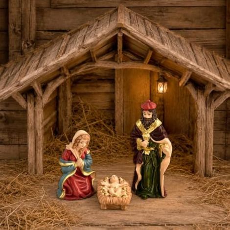 Figurine Crèche de Noël 10 Pièces Figurines Crèche Miniature (1/3)