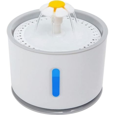 Fontaine à eau automatique USB pour chat avec éclairage LED, lot de 5 filtres, abreuvoir silencieux pour chiens et chats, distributeur d'eau pour animaux de compagnie (1/5)