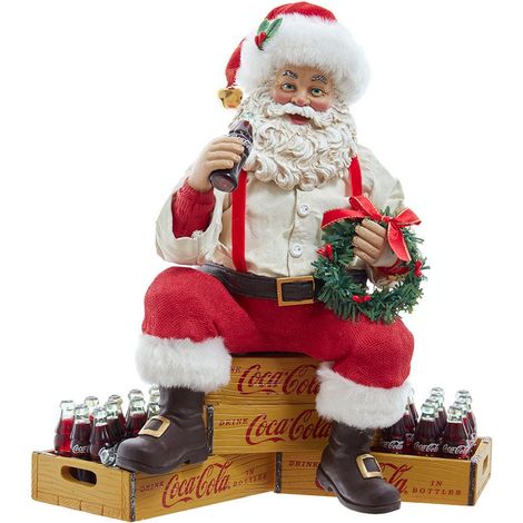 DISNEY Babbo Natale Seduto Sulle Casse Coca-Cola 23 CM (1/3)