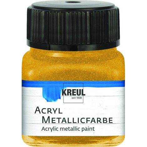 Kreul Acryl Metallicfarbe gold 20 ml Verzierfarbe