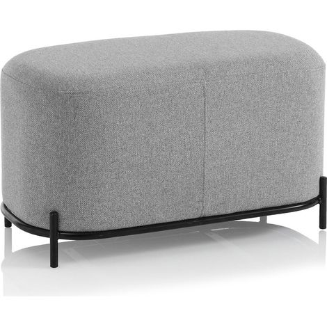 Panca 82x42x45 cm in Tessuto Grigio (1/2)
