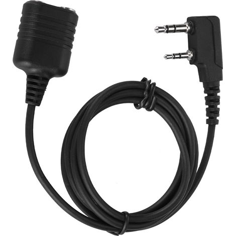 Câble d'extension pour microphone de talkie-walkie à 2 broches de type K, compatible avec les modèles Kenwood et Baofeng.-AquaForge (1/5)