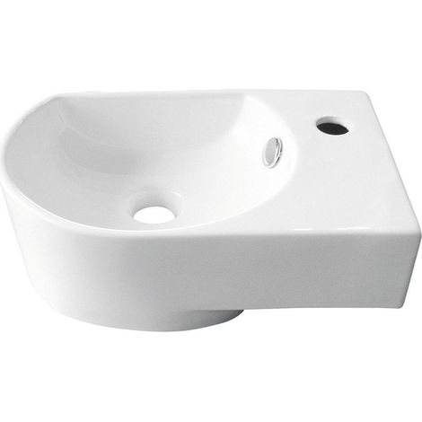 GO by Van Marcke Flexy lave-mains droit 41x27x14,2 cm porcelaine blanc 1 trou de robinet