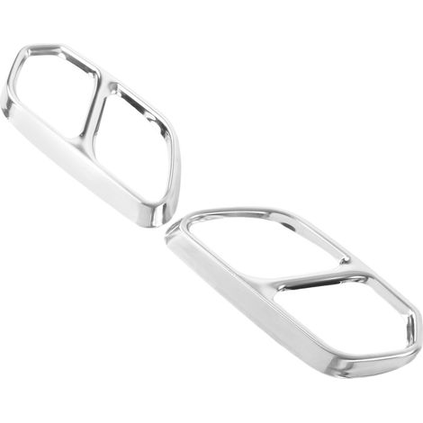 Embout d'échappement quadruple pour quad, garniture de protection en acier inoxydable, remplacement chrome, kit d'entretien et réparation, finition miroir, accessoire robuste. (1/5)