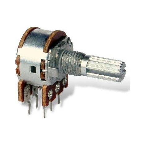 Potenziometro lineare 2x20KB L 20MM