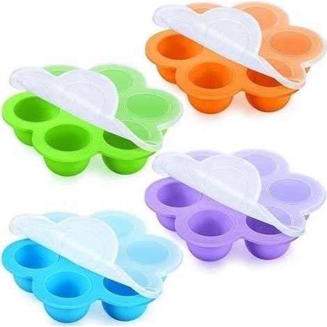 4PCS Molded to Glaces, Moulle Esquimaux,Popsicle Mold Silicone (1/4)