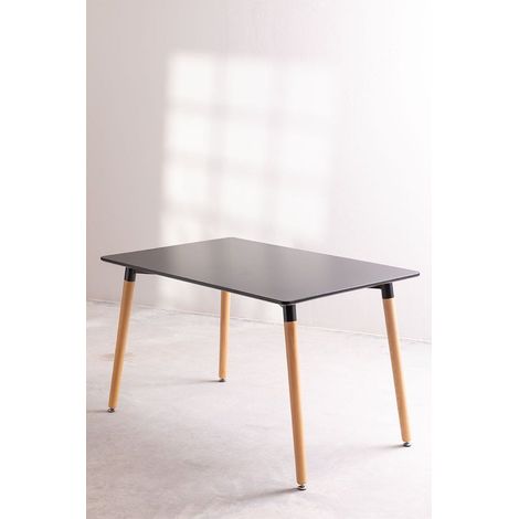 J & A France, Skandinavischer Esstisch 120x80 Schwarz (1/4)