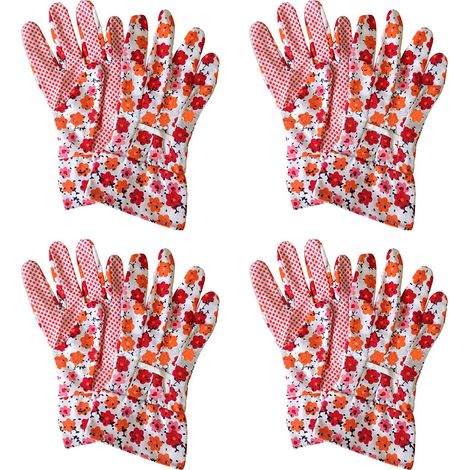 4 paires de gants de jardin avec picots en PVC pour nettoyer le jardin, désherber, planter, arroser (Style 2) (1/5)