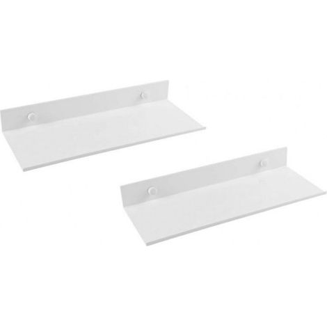 Étagères flottantes - Lot de 2 - Étagère murale décorative - Aluminium - Étagères pour plantes - Bibliothèque - Pour chambre, salle (1/5)