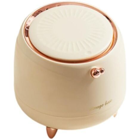 PA Poubelle de cuisine/salle de bain de 0,4 gallon (blanc laiteux) avec couvercle, petite poubelle de cuisine/salle de bain, corbeille à déchets pour bureau/chambre/bureau (1/4)