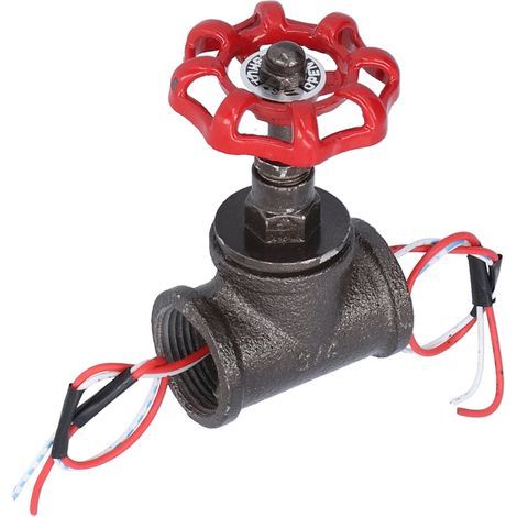 Interrupteur rotatif vintage pour lampe steampunk avec fil électrique et robinet d'arrêt 3/4 pouce (1/5)