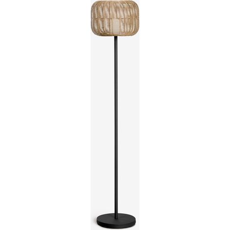 SKLUM Kabellose LED-Stehleuchte Ovela aus Eisen und geflochtenem Seil Schwarz (1/5)