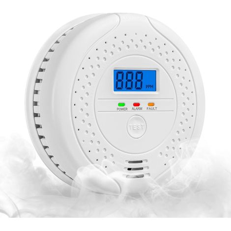 Rilevatore monossido di carbonio con display LCD – Allarme 85 dB e indicatore LED, dispositivo portatile per casa, ufficio, hotel e camper (1/5)