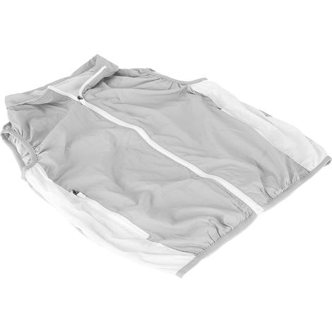 Ce débardeur sans manches est composé de fibres de polyester et de nylon, possède 3 niveaux de ventilation réglables et est respirant. Idéal pour les voyages et l'été. Taille L. (1/5)