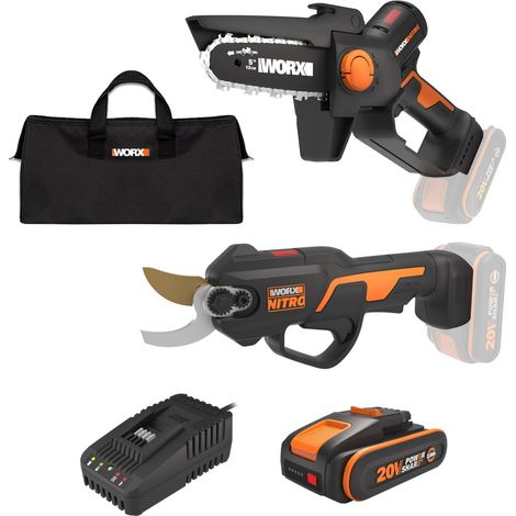 WORX 20V WG907E Mini potatore + Kit potatore WORX (1/5)