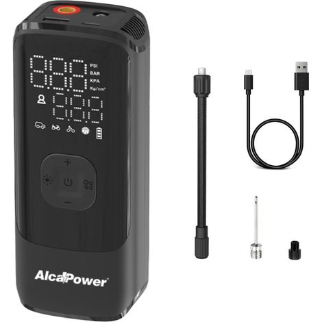 Mini Compressore portatile Auto e Bici 150 PSI 3 in 1 - Compressore, PowerBank e Torcia (1/4)