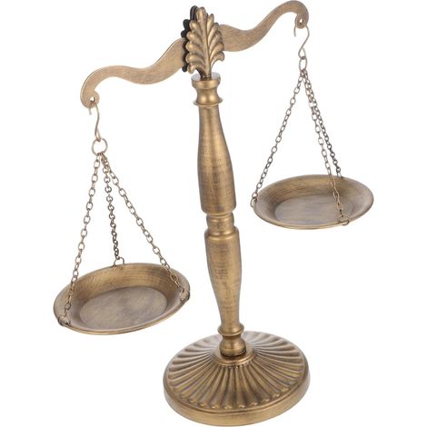 Sculpture Fer Forgé Balance Vintage Décor de Bureau Décoratif Oscillant Statue Métal pour Avocat Bibliothèque Bureau Ornements Maison (1/5)