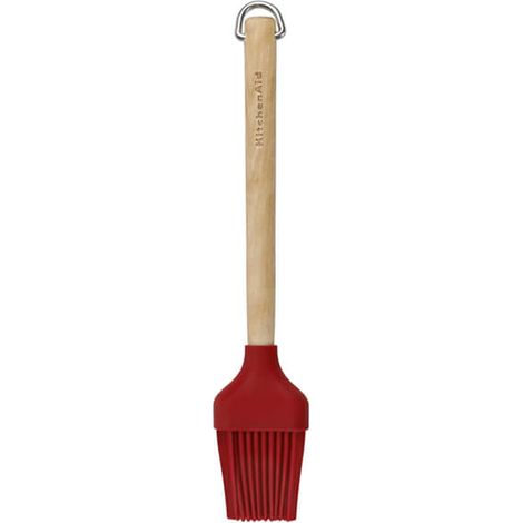 KitchenAid Birchwood Basting Brush with Silicone Head Red (1/5)