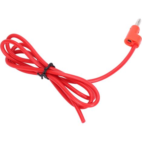 Lötfreies 4-mm-Bananenstecker-Testkabel (Stecker-Stecker), Messing, rot, elektrische Messleitung J.70005 (1/5)