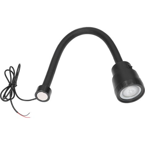 Lámpara de trabajo LED magnética flexible para maquinaria y taller, luz blanca de 3 W con base magnética y brazo flexible, 24 V (1/5)