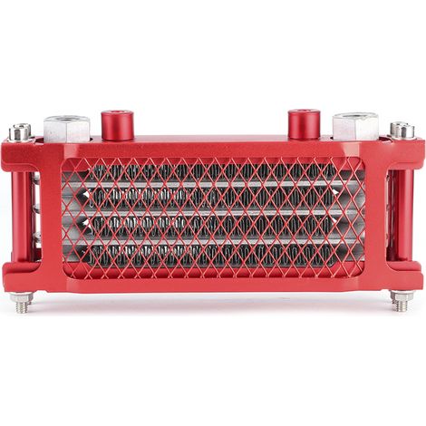 Système de refroidissement de radiateur rouge pour refroidisseurs d'huile de moto, adapté aux motos tout-terrain 100/250cc, dimensions 85x200x45mm. (1/5)
