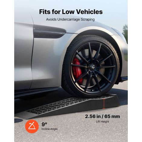 Rampe de voiture, 2 PCs, rampe d'accès portable à profil bas pour voiture, capacité de 9072 kg, hauteur de levage de 65 mm, pour vi… (1/5)