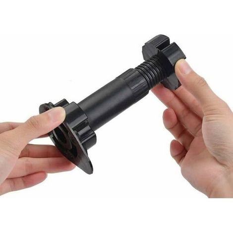24 Pieds Meuble Plastique Réglables 80-100mm, Base Clip Noir, Armoire Cuisine Canapé Support (1/4)