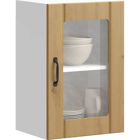 Küchen-Hängeschrank mit Glastür Lucca Artisan-Eiche