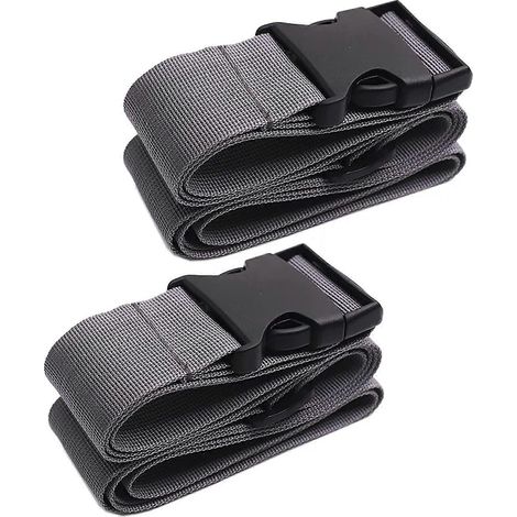 Lot de 2 sangles réglables pour bagages, accessoires de voyage pour valise. (1/5)