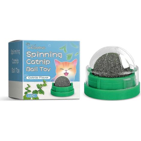 Balle rotative à la menthe Yegbong pour chat, jouet à mâcher pour le nettoyage et l'hygiène dentaire, balle rotative à la menthe (1/5)