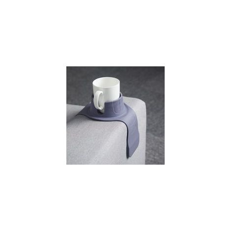 Porte-gobelet de canapé, Plateau d'accoudoir de canapé en Silicone, Porte-Boissons Anti-déversement et Anti-dérapant, sous-Verre de canapé pour Fauteuil inclinable(Gris) (1/4)