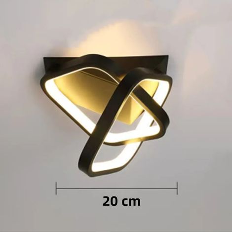 (Noir 25W) Applique murale LED moderne de style nordique pour couloir (1/5)
