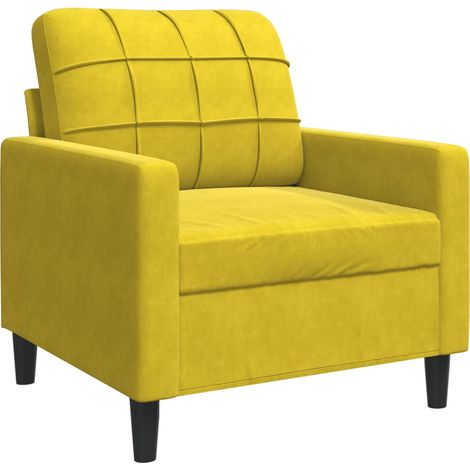 Fauteuil de Salon,Chaise,Fauteuil Jaune 60 cm Velours CFW113941 (1/5)