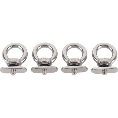Ortviai Fixations de Rail pour Kayak en Acier Inoxydable 316 – 4 Pièces M6, Résistantes et Universelles pour Camping-Car, Bateau, Tente (1/5)