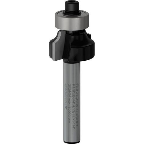 Bosch Professional Bosch PRO Abrundfräser, R 1/8, Schaft 1/4 (1/4)