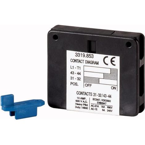 Contact auxiliaire 1F+1O pour QM80/1 00001319853 EATON QMAUX1NO+1NC80/100