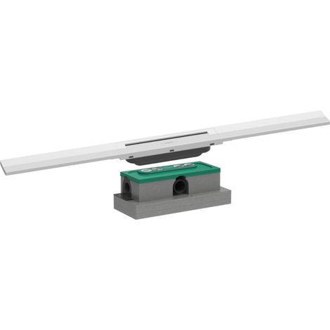 Caniveau de douche HANSGROHE RainDrain Flex 80 Blanc mat + Corps encastré standard