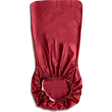 Wasserdichter Stretch-Stuhlbezug aus PU-Leder, abnehmbar und waschbar, für niedrige Stühle, ideal für Hotels und Restaurants (4er-Set), bordeauxrote Farbe.
