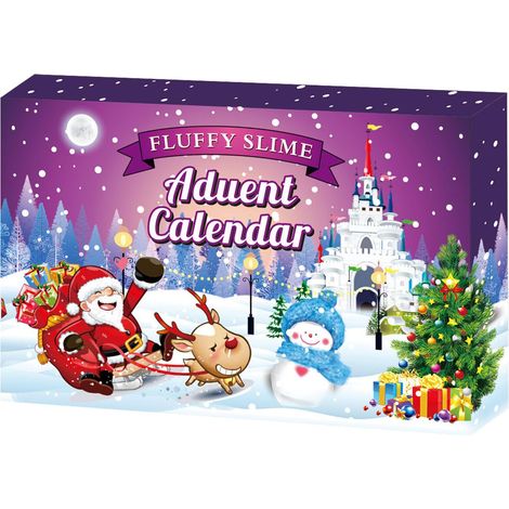 Weihnachtskalender, Kindergeschenk, Kaugummi-Kristallknete, 24 Zahlen, Adventskalender (1/4)