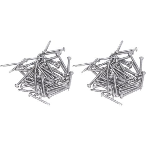 Lot de 100 vis autoperceuses inox tête ronde cruciforme M4.2 x 38 mm pour machine (1/5)